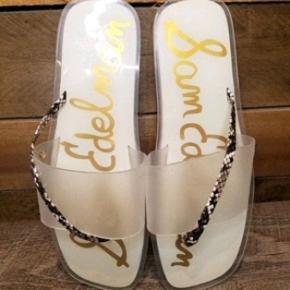 NEW Sam Edelman Luciana Semi-Opaque Slide Sandals - Picture 4 of 8
